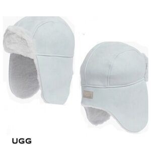 UGG Kids Sheepskin Trapper Hat in Glacier Grey